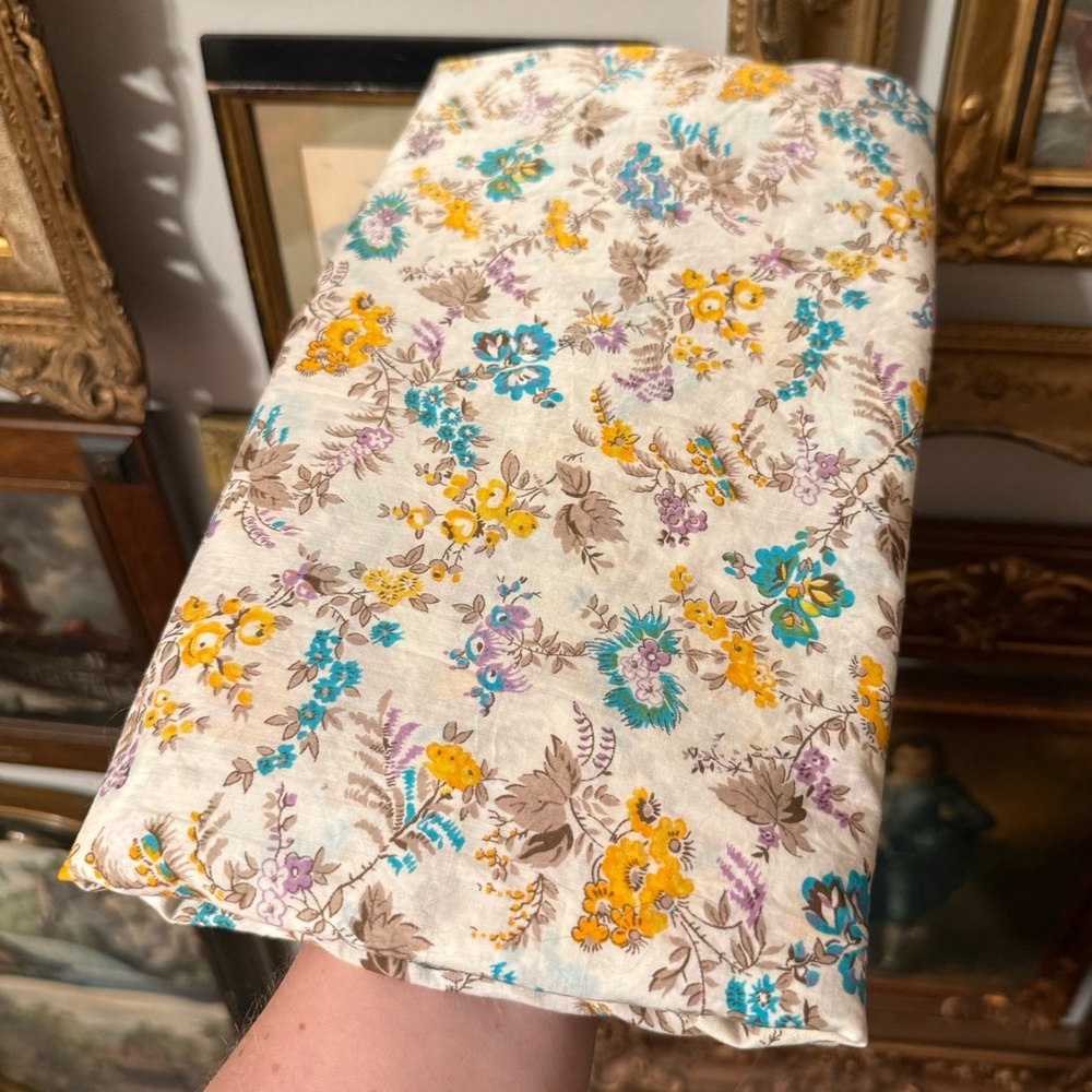 1930s Feedsack Floral Fabric